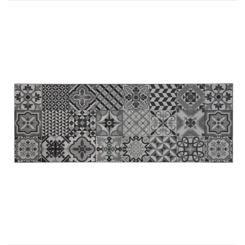 Alfombra cocina Vinilo Hidraulica gris