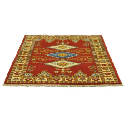 Alfombra de Lana Pashmina Roja
