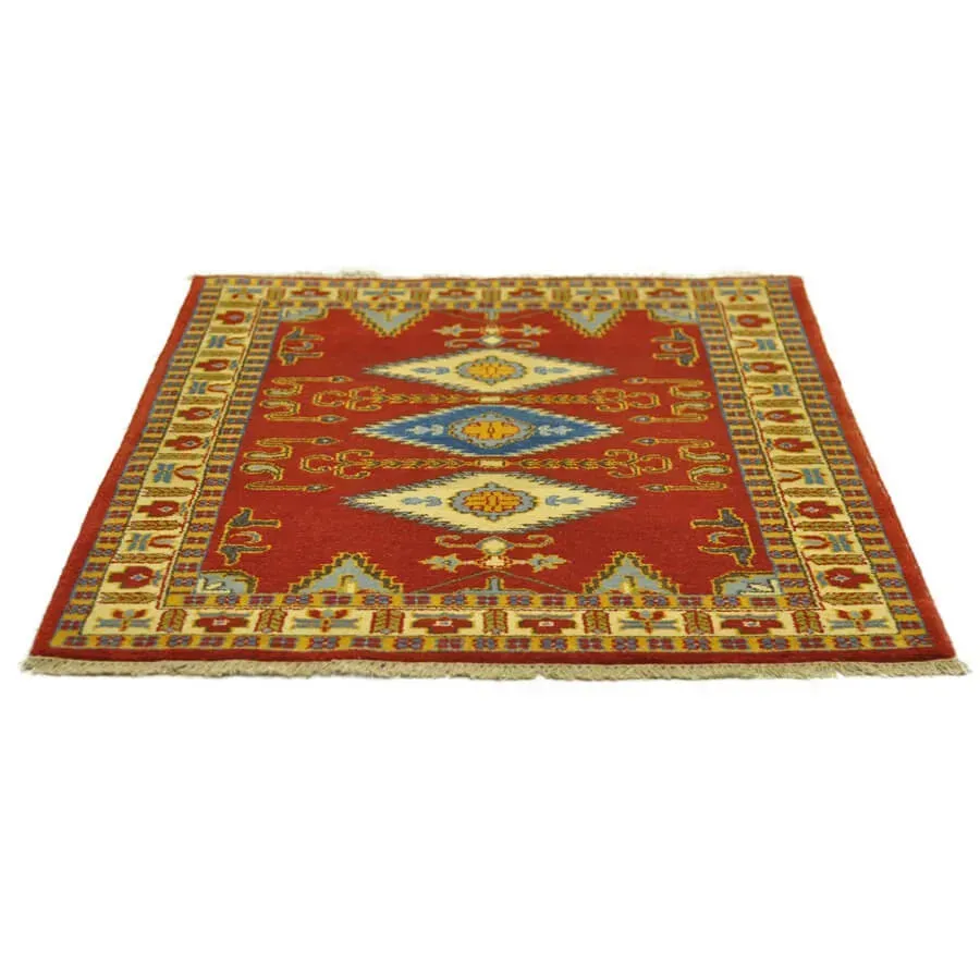 Alfombra de Lana Pashmina Roja