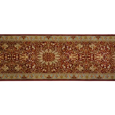 Alfombra pasillo Kashan Roja