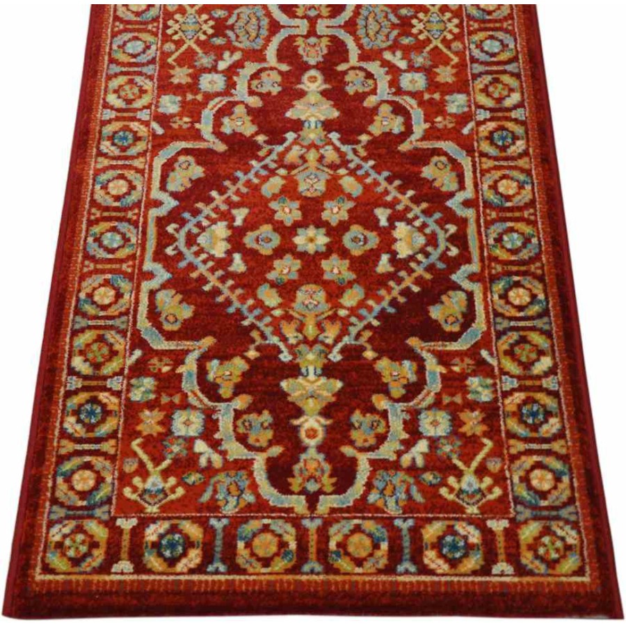 Alfombra Pasillo Native 200 Greca Rojo