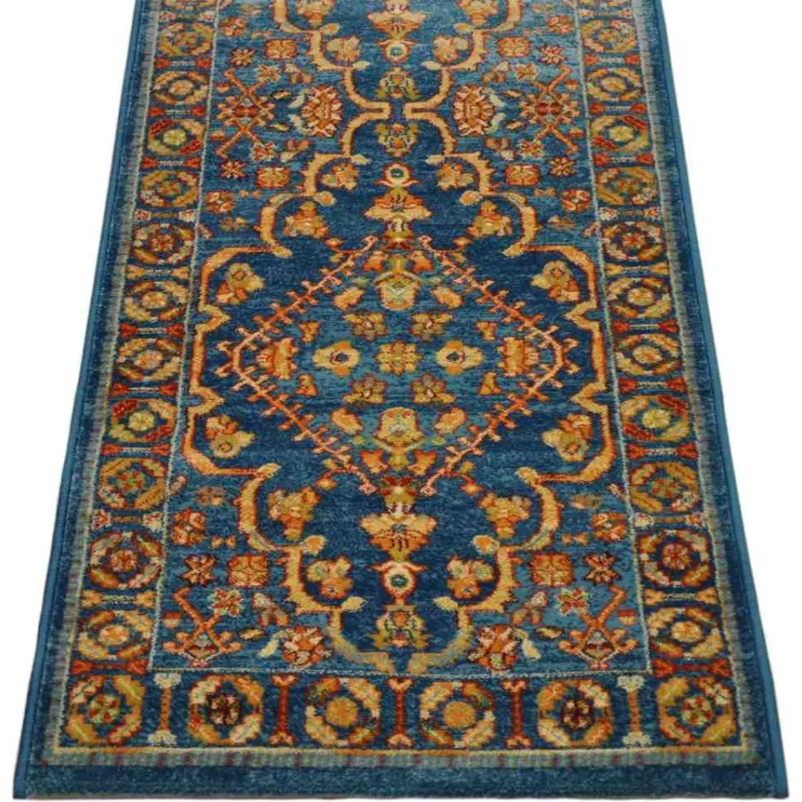 Alfombra Pasillo Native 200 Greca Azul